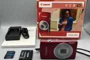 Canon IXUS 145 16MP Digital Camera Red - Boxed - Full Kit