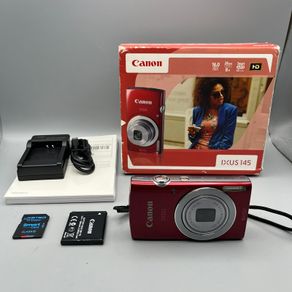Canon IXUS 145 16MP Digital Camera Red - Boxed - Full Kit