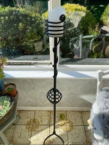 Wrought Iron Floor Candle Holder