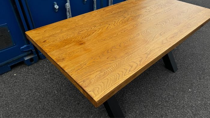 Solid Oak Dining Table 180cm, Ex Display Like New