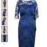 Tiffany Rose Blue Lace Maternity Dress Size 2 Image 3