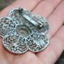Vintage Silver Oval Eilat Stone Brooch Image 3