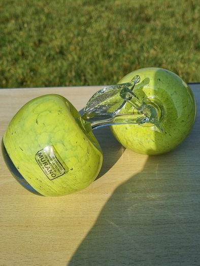 Two Murano Glass Apples