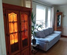 Sittingroom dining room glass display units