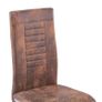 Cantilever Dining Chairs 4 pcs Brown Faux Suede Leather Image 6