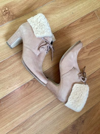 ECCO Jaffna Fur Ankle Boots in Camel for Women size 38