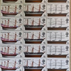 Sheets of Vintage UK Postage Stamps