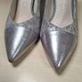 womens CAPRICE silver high heels court shoes Size UK 4.5 EU 37.5 Image 7