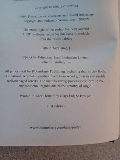 Harry potter book