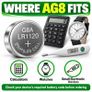 10 Batteries AG8 LR1120 1.5V Alkaline Button Cell Image 4