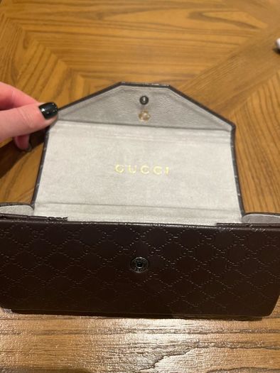 Gucci Tortoise Wayfarer Silver Metal Temples Glasses