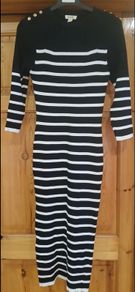 Oasis Black & White Stripped Dress