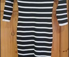 Oasis Black & White Stripped Dress