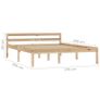 Bed Frame Solid Pine Wood 140x200 cm Image 2