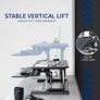 Standing 81 cm Desk Converter, Height Adjustable Riser, Sit to Stand Dual Monitor and Laptop Workstation with Wide Keyboard Tray, Black, DESK-V000K Image 6