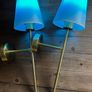 2 Brass Wall Lamps with Colour-Changing Rechargeable Bulbs (No Wiring Needed) Image 5