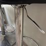3x Black Faux Leather Quilted Bar Stools Image 3