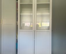 ikea Billy bookcase with panel/glass doors