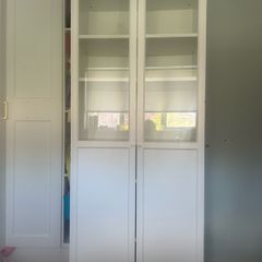 ikea Billy bookcase with panel/glass doors
