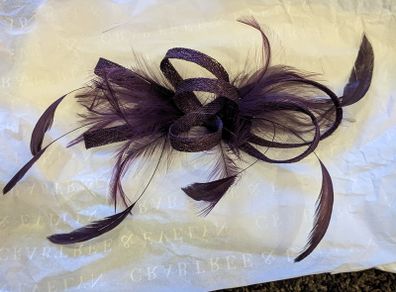 Purple fascinator