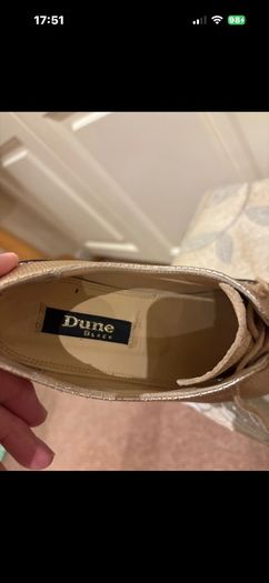 Dune gold/khaki wedges size 6