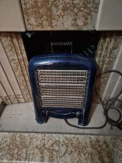 1920s/30s Vintage MAGNET 1930s Art Deco cobalt blue enamel electric fire