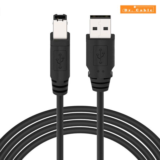 Act USB 2.0 Printer Cable 480Mbps High Speed Scanner Cord USB A to B Male for HP Canon Lexmark Epson Dell Xerox Samsung etc 1.5m Black (USB 2.0)
