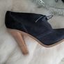 Brand New Authentic Balenciaga Lace up navy suede ankle boots size 7 Image 8