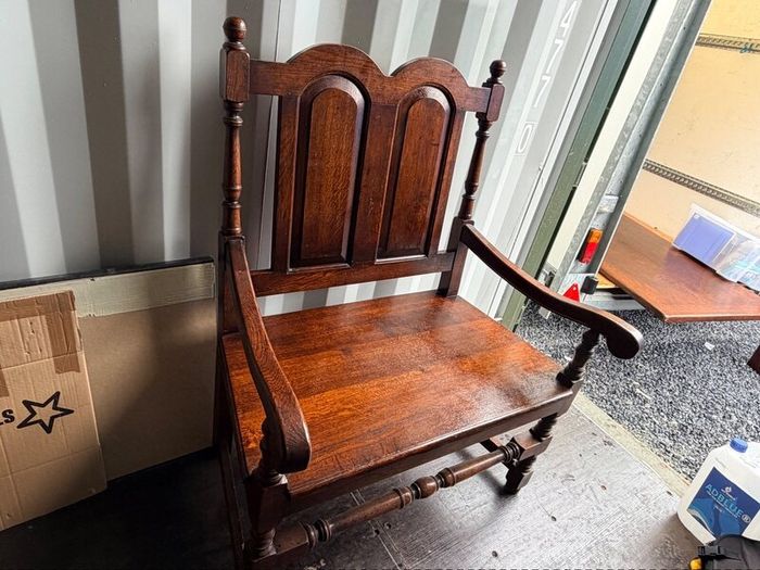 Antique table and 6 chairs