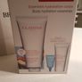 FREE Tote Bag or make up bag - Clarins Body Hydration Essentials- Brand New Boxed 3 piece Set Image 2