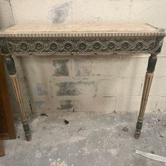 Attach to wall 2 legged old console good for over radiators