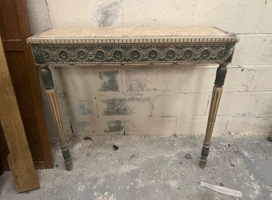 Attach to wall 2 legged old console good for over radiators