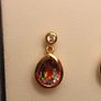Gold Plated Sterling Silver Nebula Quartz Pear Drop Earrings Image 7