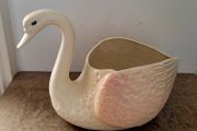 Vintage ceramic Swan planter