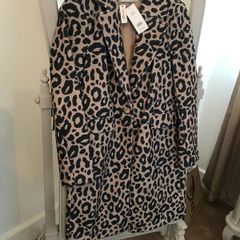 BNWT Fab Animal Print Coat size 10