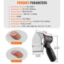Electric Shawarma Knife, 80W Cordless Battery Professional Turkish Knife, Commercial Stainless Steel Gyro Cutter, Doner Kebab Meat Slicer with 2 Blades, 4/100mm, 0-8mm Adjustable Thickness Image 7
