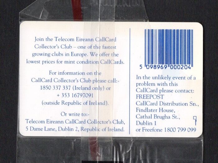 1996 Ireland 20 unit CallCard Collectors (Gemplus GEM1) Call Card new in packaging
