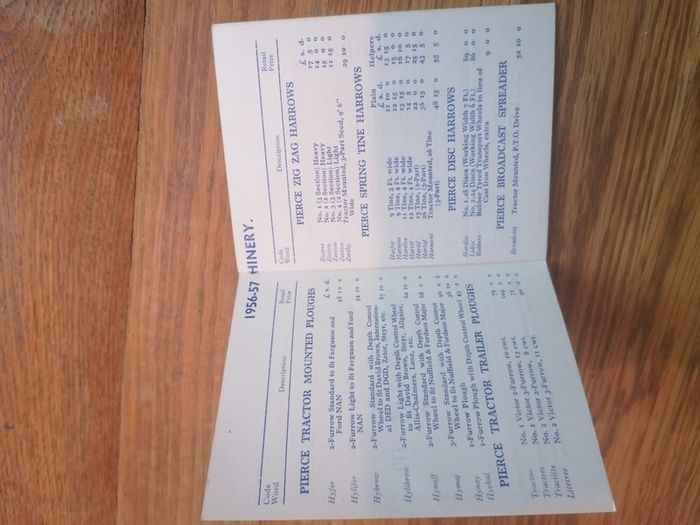 Original Pierce Modern Tractor Harvesting Machinery Pamplet