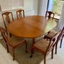 Mid-century extendable dining table & vintage chairs Image 6