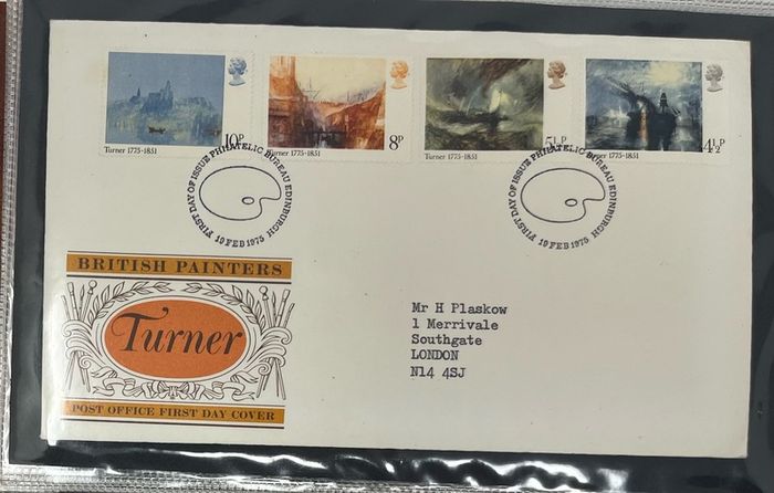 Collection of 38 Stamp First Day Covers, 1872-75 housed in Royal Mail small album with good range and including definitive values plus regionals. 38 images of contents