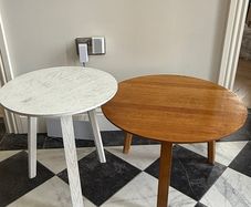HAY Bella Coffee Tables - Set of 2 (Oak & White)
