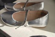 Girls Silver Mary Jane Party Shoes