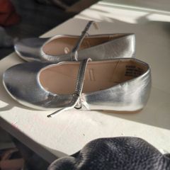 Girls Silver Mary Jane Party Shoes