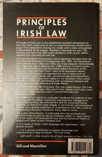 Principles Of Irish Law by Brian Doolan