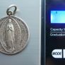 Antique Silver Plated Catholic Medal Charm Image 7