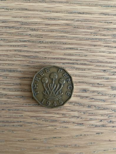 three pence 1945