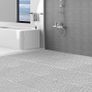 55 Pack Floor Tiles 30 x 30 cm Modular Interlocking Cushion Splicing Drainage Mats, Soft PVC Interlocking Drainage Floor Tiles, Non-Slip Drainage Holes for Restroom, Bathroom, Kitchen, Pool, Wet Area, Gray Image 8