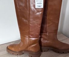 Only Once Price Reduced - Zara Brown Tall Boots
