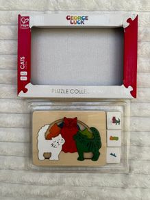 Hape George Luck Cat Puzzle Damaged Box Please see photos