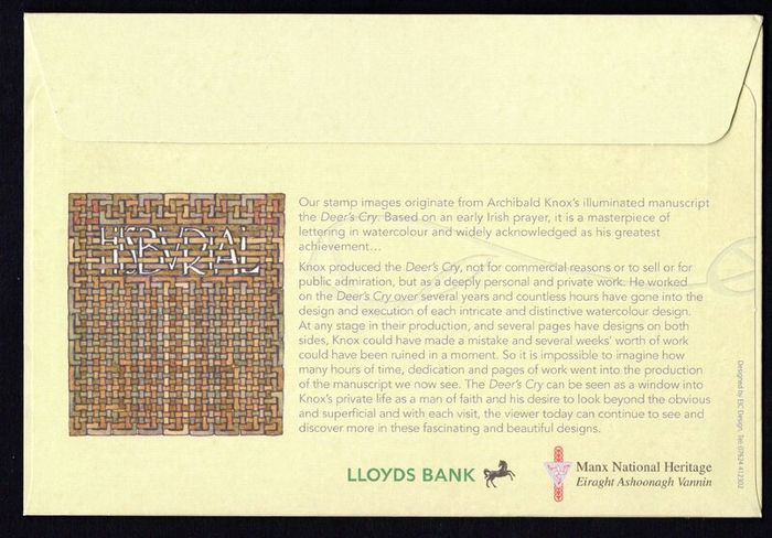 2014 Isle of Man 50th Birth Anniversary of Archibald Know artist and designer Commemorative Stamps First Day Cover (FDC)